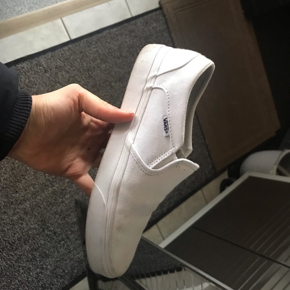White Slip-on Vans